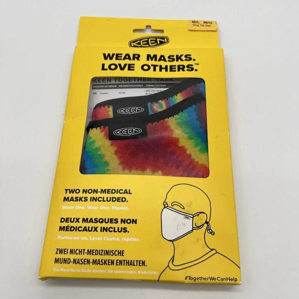 New KEEN Tie Dye Face Mask Adult M/L Cotton Canvas (2)